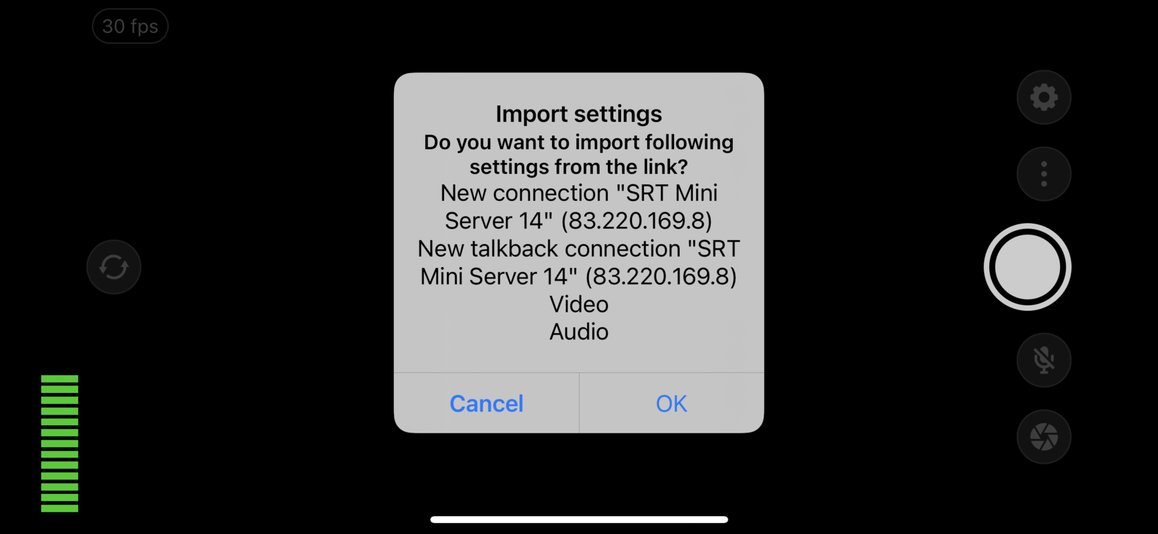 Import settings to Larix