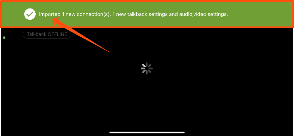 Successful connection in Larix