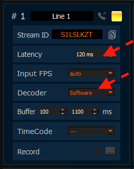 Decoder and latency controls on a line